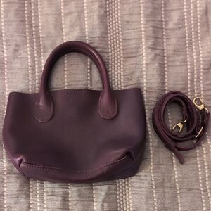 Portland Leather Small Classic Raindrop: Plum